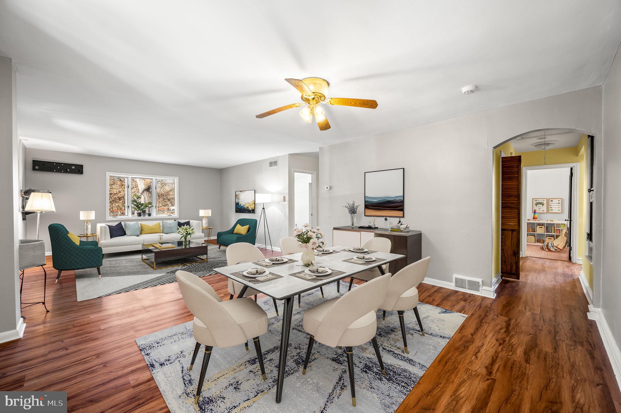 1827 Mill Road Boothwyn, PA 19061 - Photo 2 of 20 Open concept living/dining room virtually stages