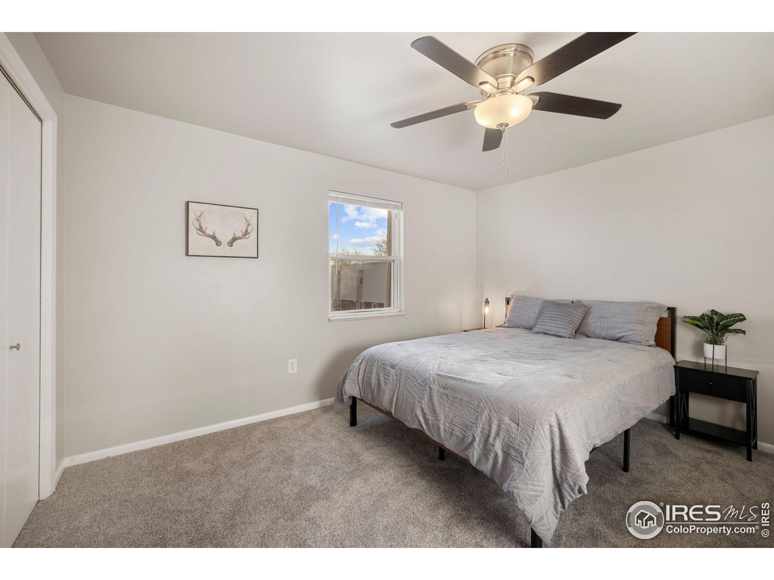 219 Chestnut Street Windsor, CO 80550 - Photo 19 of 23 a bedroom with a bed chandelier and a window