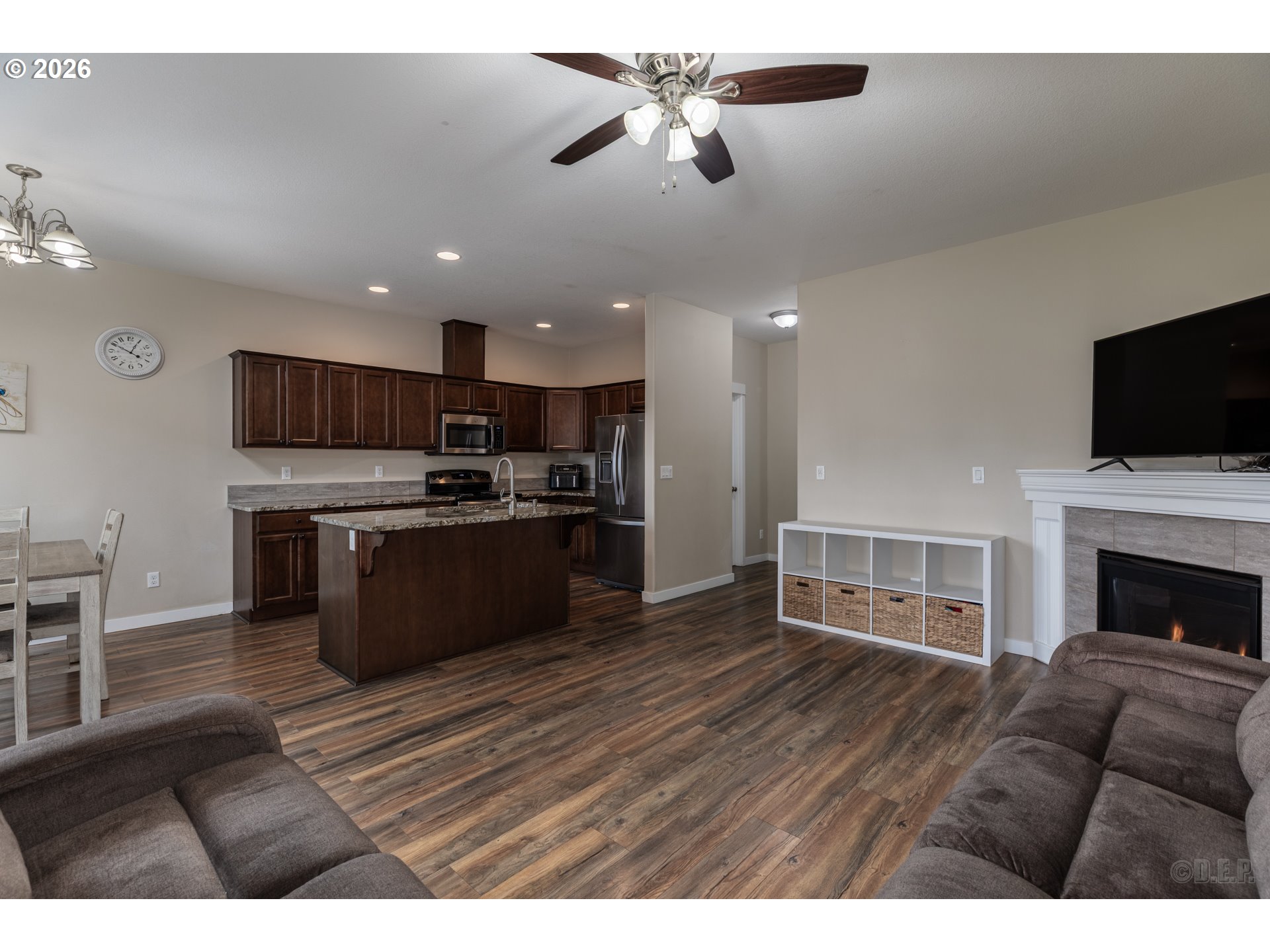 193 South 2nd Street St. Helens, OR 97051 - Photo 3 of 23 a living room with stainless steel appliances kitchen island granite countertop furniture and a kitchen view