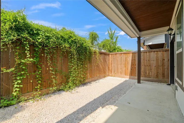 a backyard of a house