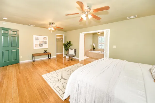 a view of a bathtub in a bathroom