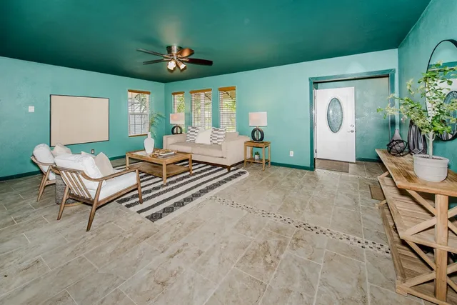 a outdoor space with furniture