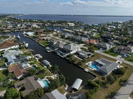 an aerial view of a city with lots of residential buildings