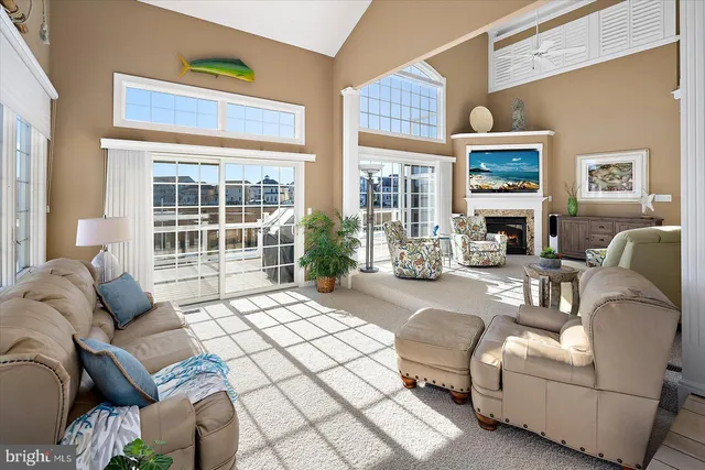 a view of a hallway with windows