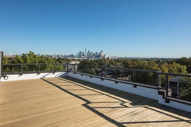 a view of a terrace with skyline