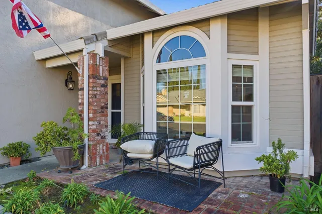 a view of a lounge chairs in the porch