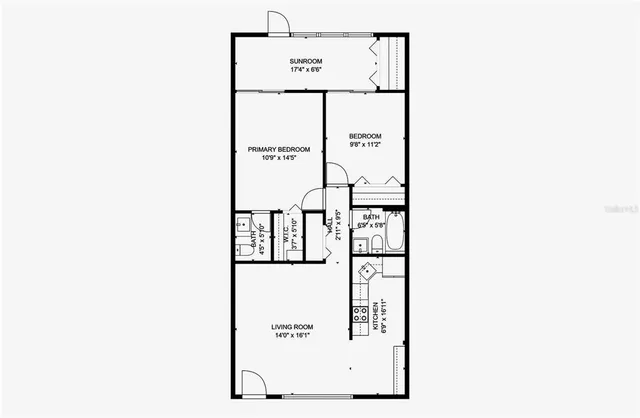 a picture of a bench in front of a door