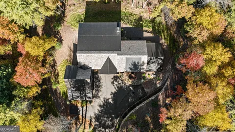 a view of a lake with houses