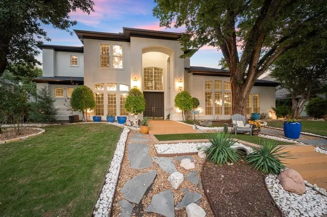 a view of swimming pool with outdoor seating