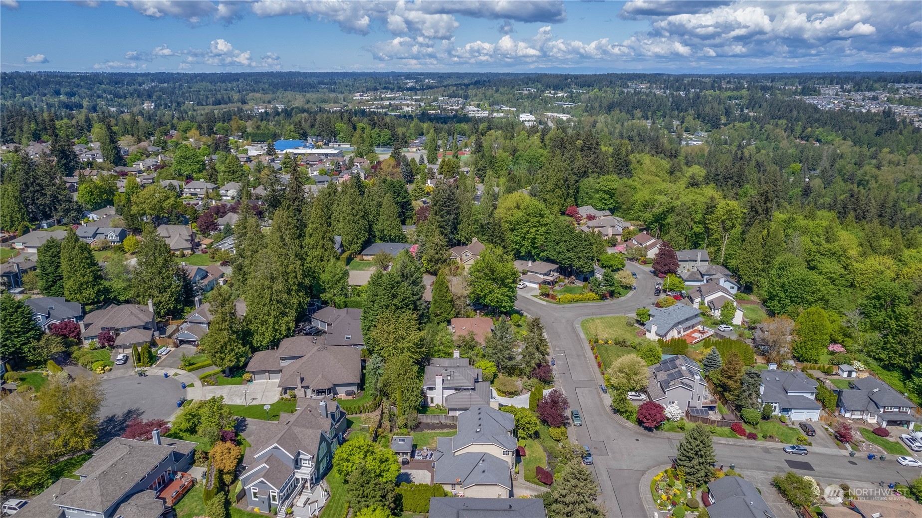 24202 26th Avenue Southeast Bothell, WA 98021 - Photo 35 of 37 an aerial view of residential house with outdoor space and swimming pool