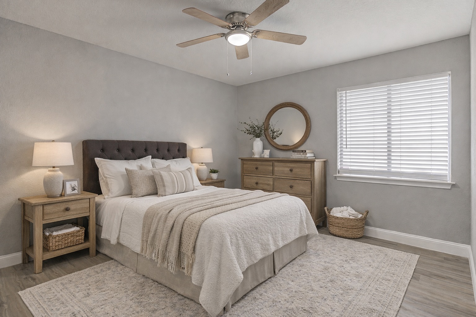 17838 Loch Linnhe Loop Pflugerville, TX 78660 - Photo 21 of 35 a bedroom with a bed and a chandelier