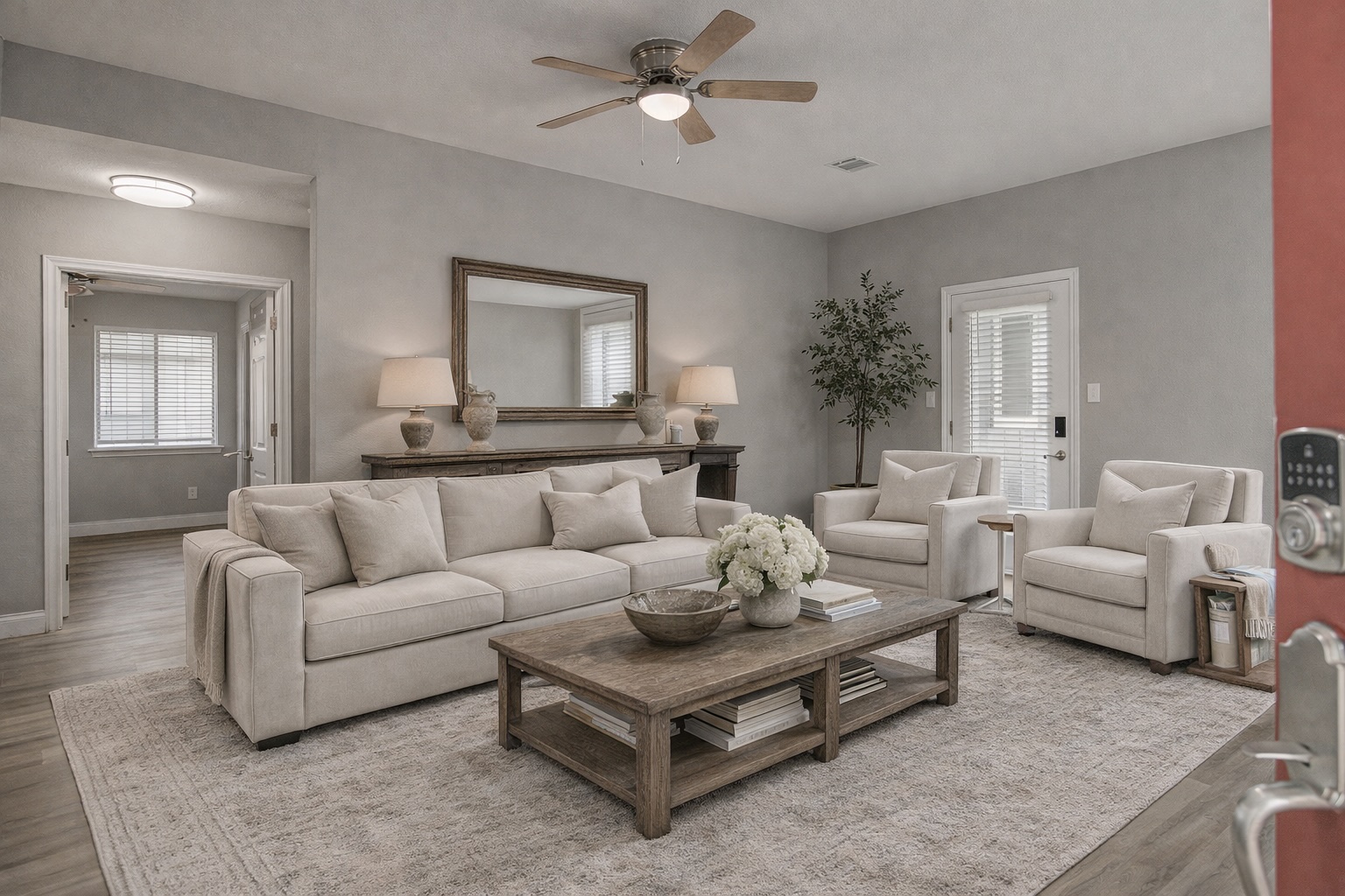 17838 Loch Linnhe Loop Pflugerville, TX 78660 - Photo 3 of 35 a living room with furniture and a potted plant