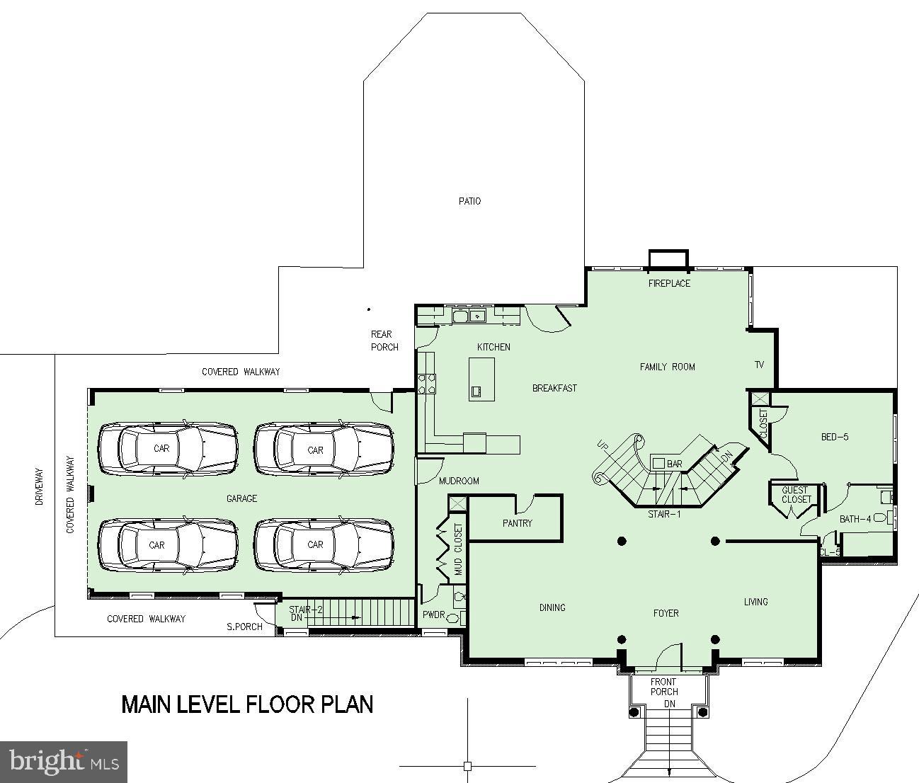 8309 Old Seven Locks Road Bethesda, MD 20817 - Photo 76 of 78 Main level floor plan