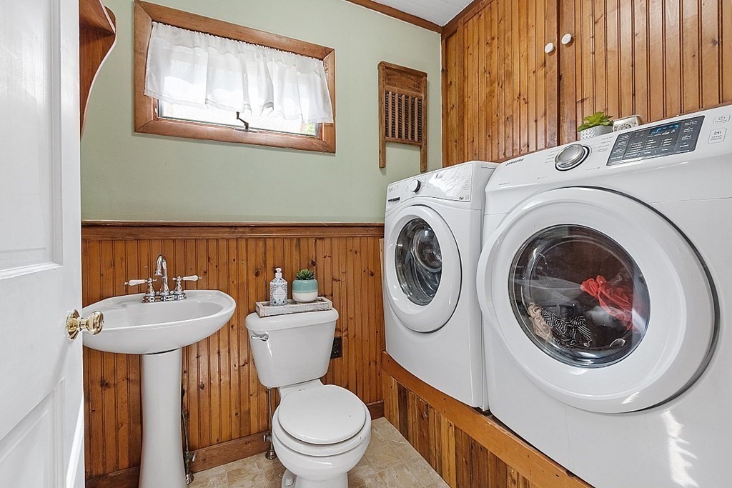 32 Ash Street Winchendon, MA 01475 - Photo 19 of 42 a bathroom with a sink a toilet and a mirror