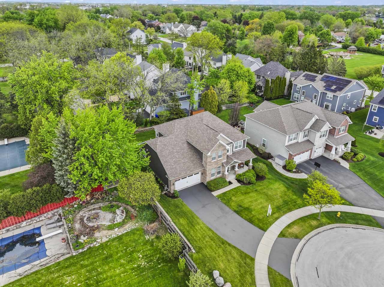 1251 West Thomas Road Wheaton, IL 60187 - Photo 51 of 57 an aerial view of a house with garden space and street view