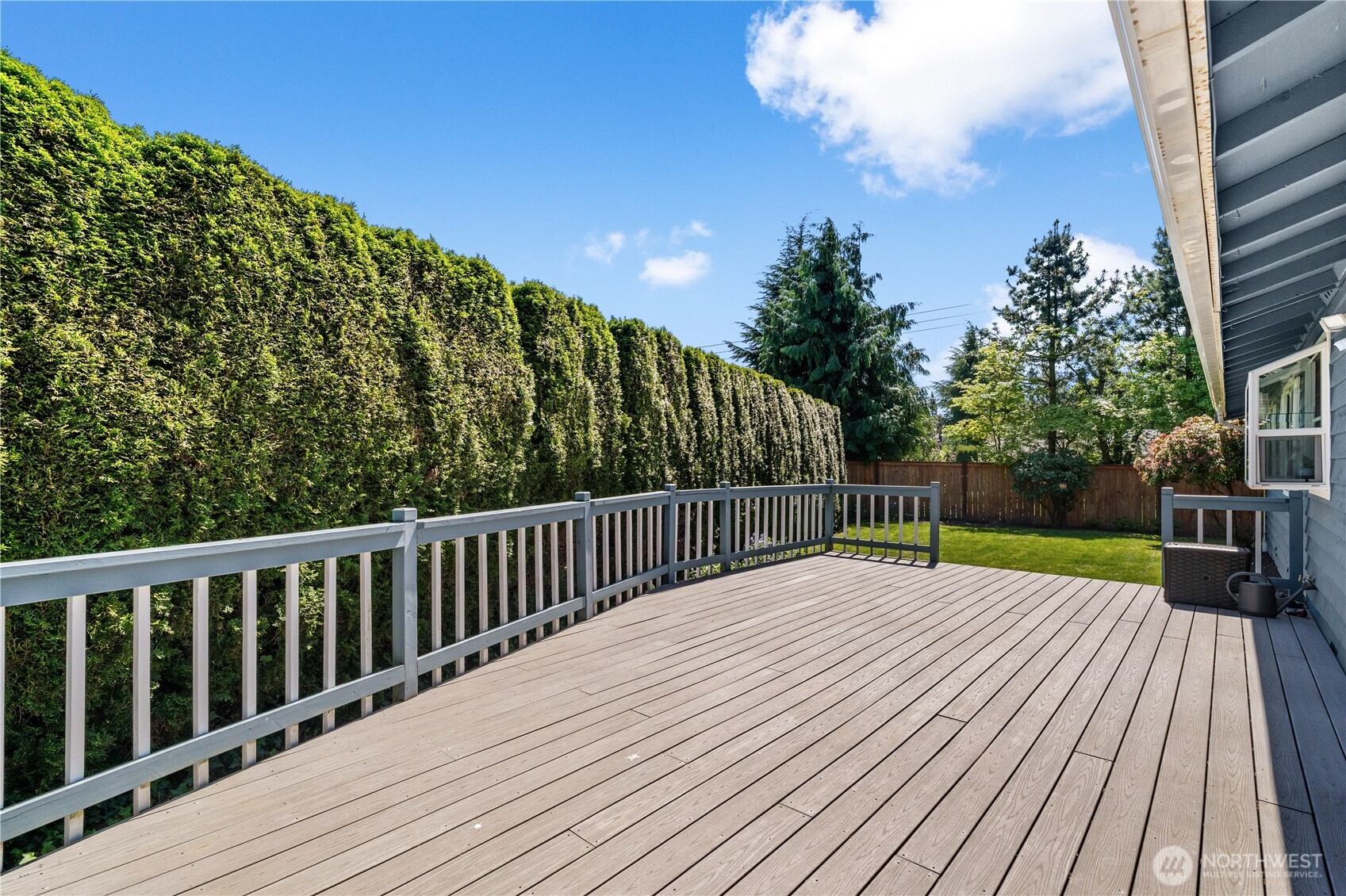 518 Hubbard Road Lynnwood, WA 98036 - Photo 26 of 39 a view of balcony with wooden floor and fence