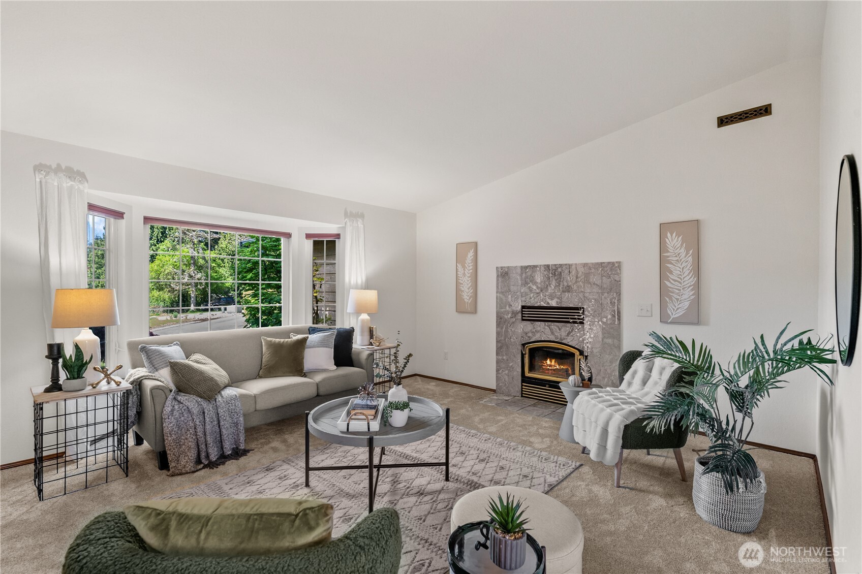 518 Hubbard Road Lynnwood, WA 98036 - Photo 4 of 39 a living room with furniture fireplace and a fireplace