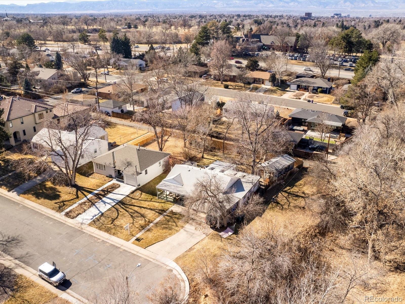 3145 South Ash Street Denver, CO 80222 - Photo 12 of 24 an aerial view of residential houses with outdoor space