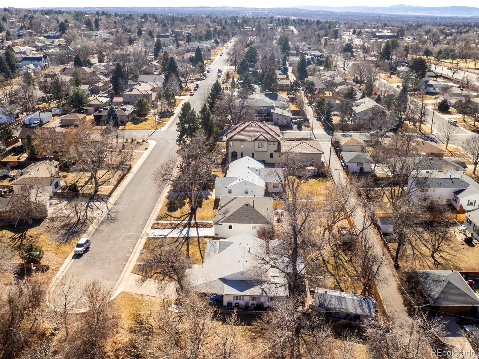 3145 South Ash Street Denver, CO 80222 - Photo 13 of 24 an aerial view of residential houses with outdoor space