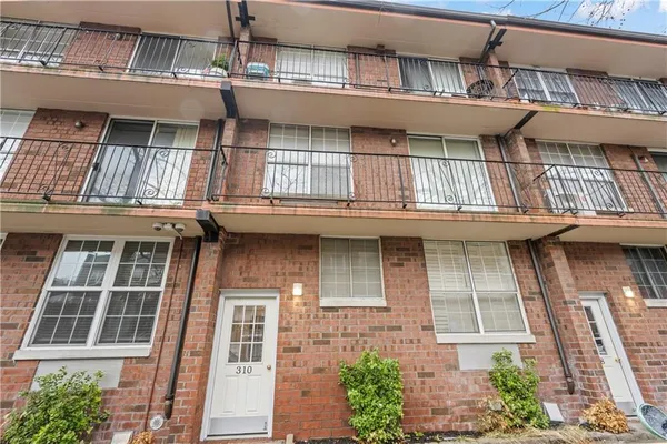 a view of a building with a window