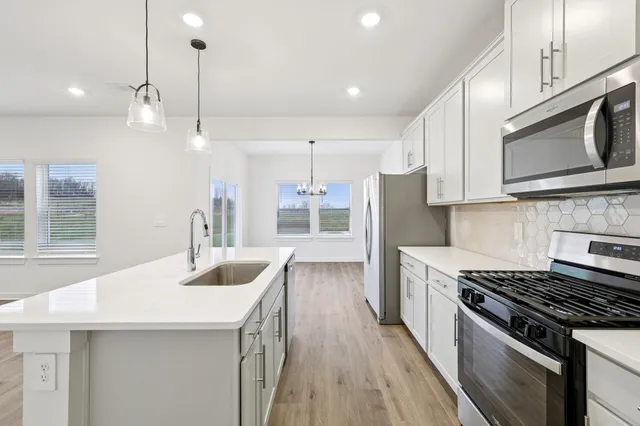 a view of a room with windows