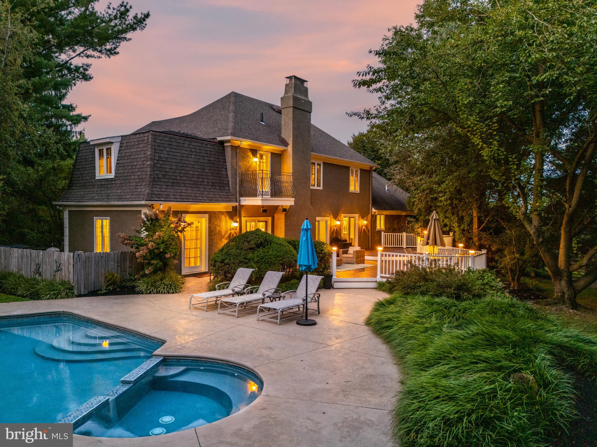 1429 Flat Rock Road Penn Valley, PA 19072 - Photo 3 of 58 a view of a house with swimming pool and sitting area