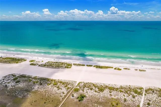 a view of an ocean and a beach
