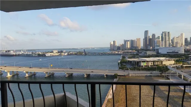 a city view from a balcony