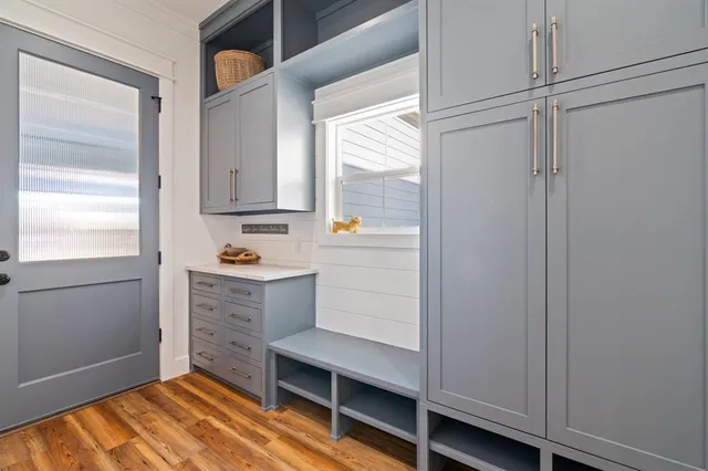 a room with storage and utility