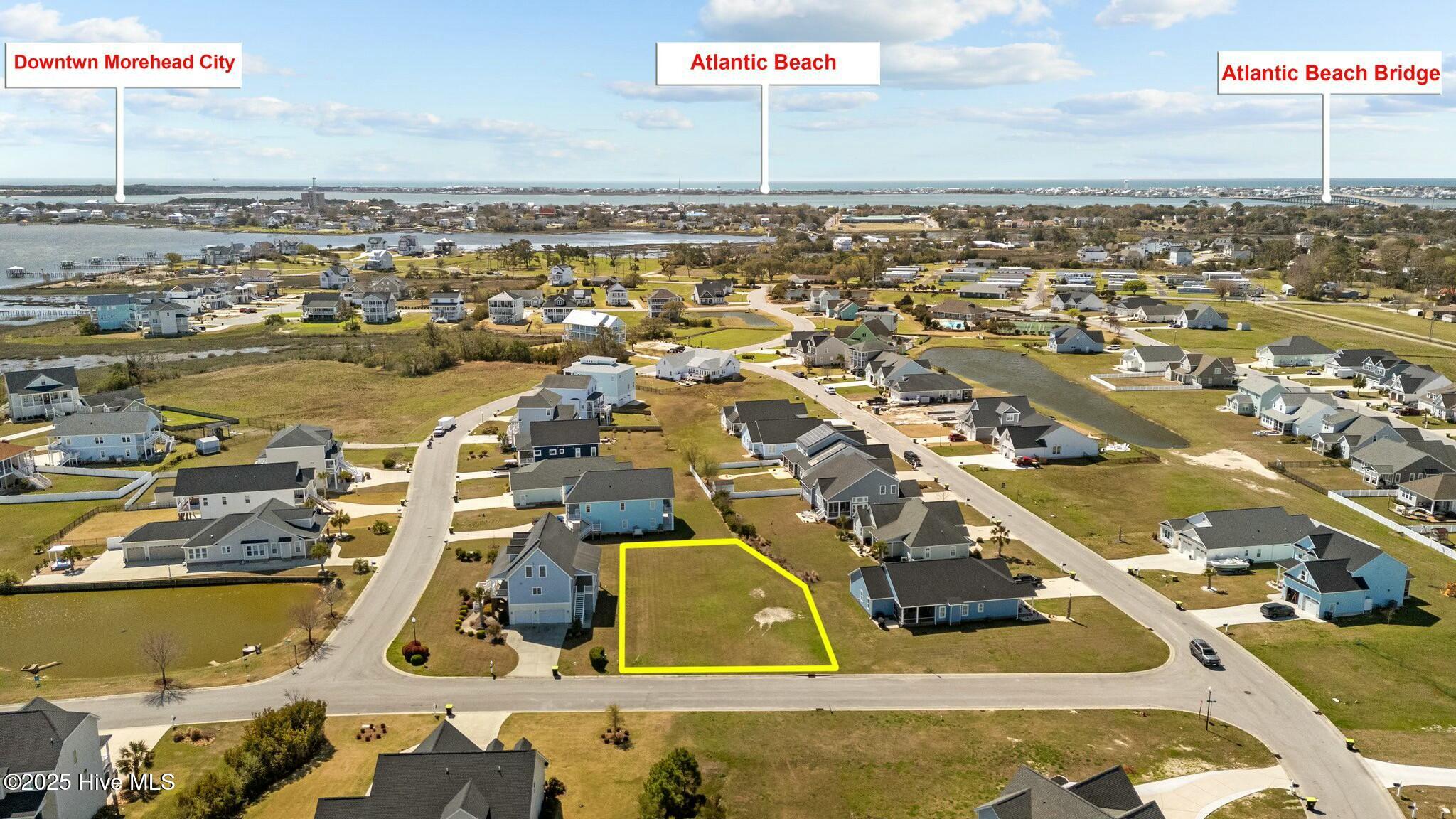 1603 Mainsail Road Morehead City, NC 28557 - Photo 1 of 25 1603 Mainsail Rd Lot Aerial View Markers