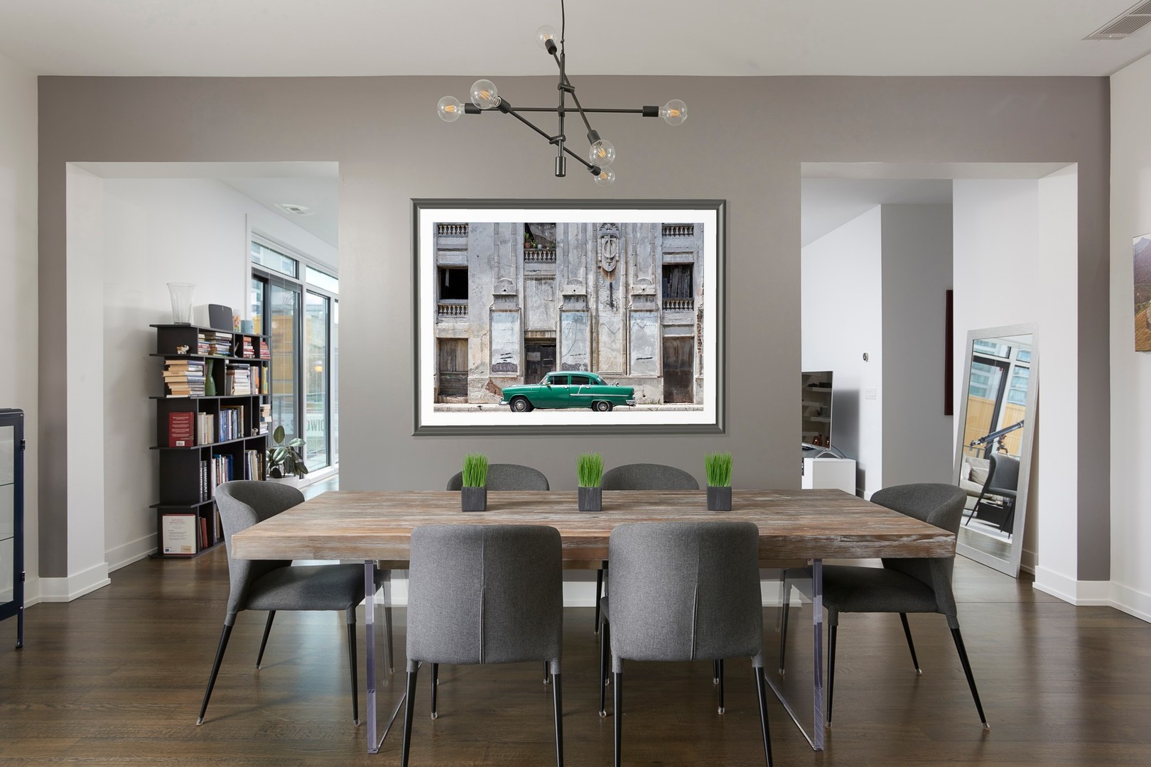 440 North Halsted Street, Unit 3A Chicago, IL 60642 - Photo 5 of 18 a view of a dining room with furniture window and wooden floor