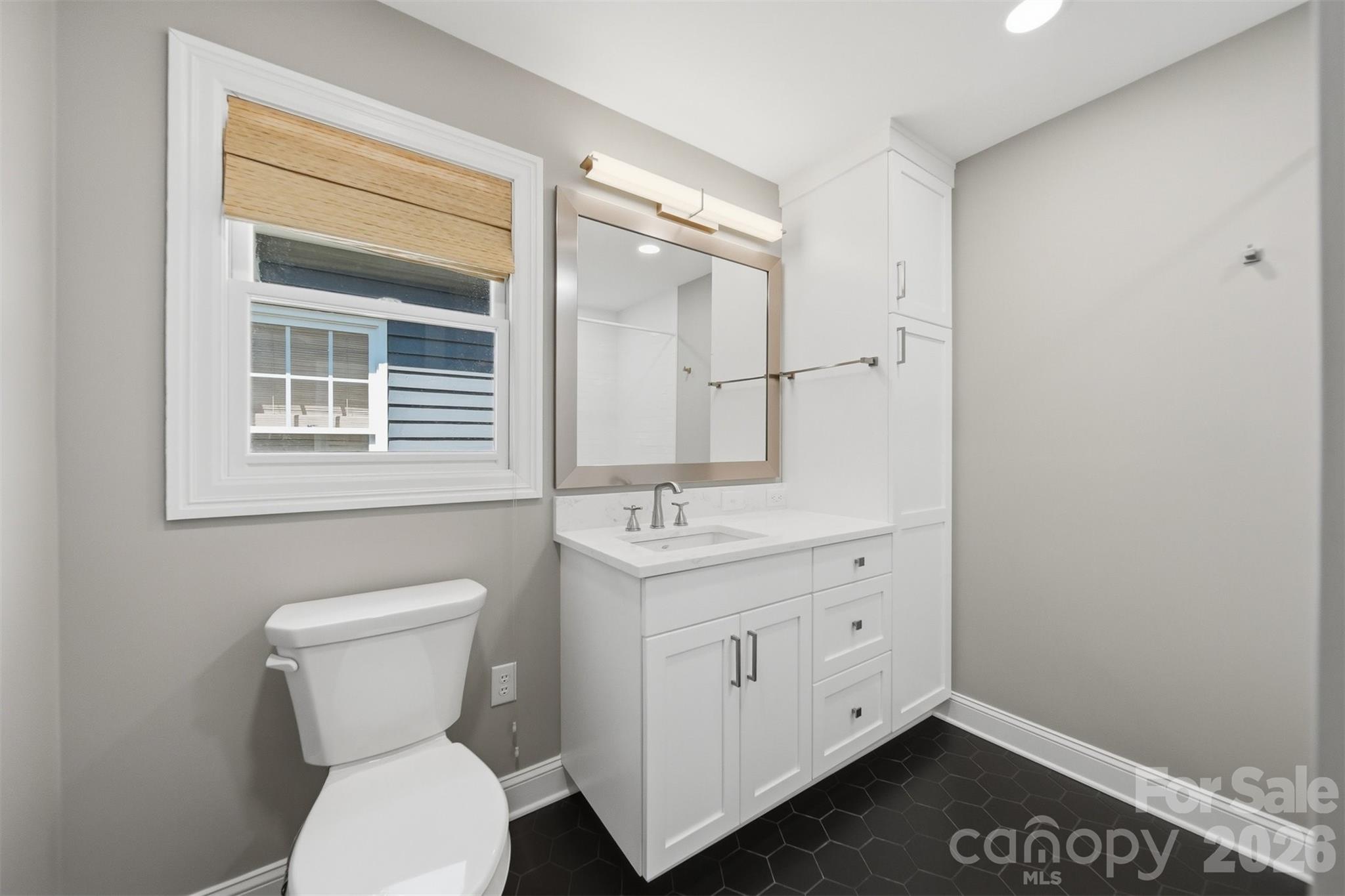 543 5th Street Northwest Hickory, NC 28601 - Photo 29 of 43 a bathroom with a toilet sink and mirror
