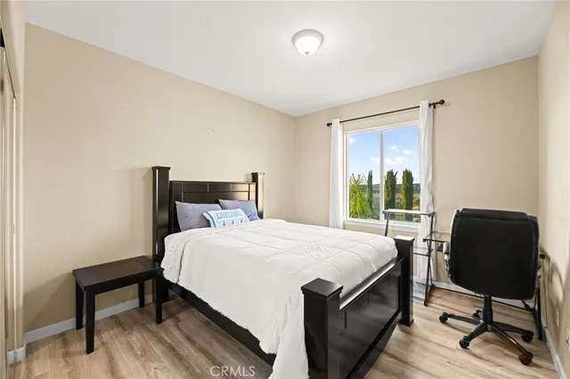 a view of a terrace with a bench