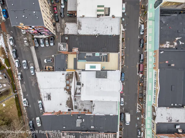 an aerial view of a city
