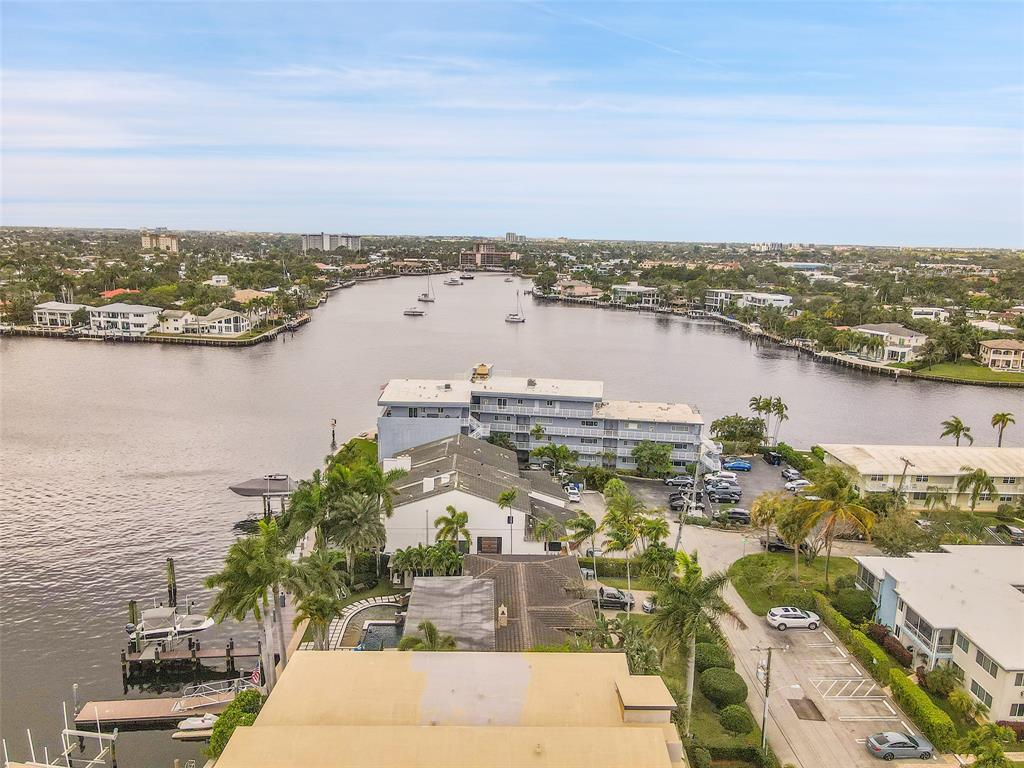1201 South Riverside Drive, Unit 204 Pompano Beach, FL 33062 - Photo 44 of 48 an aerial view of ocean and residential houses with outdoor space