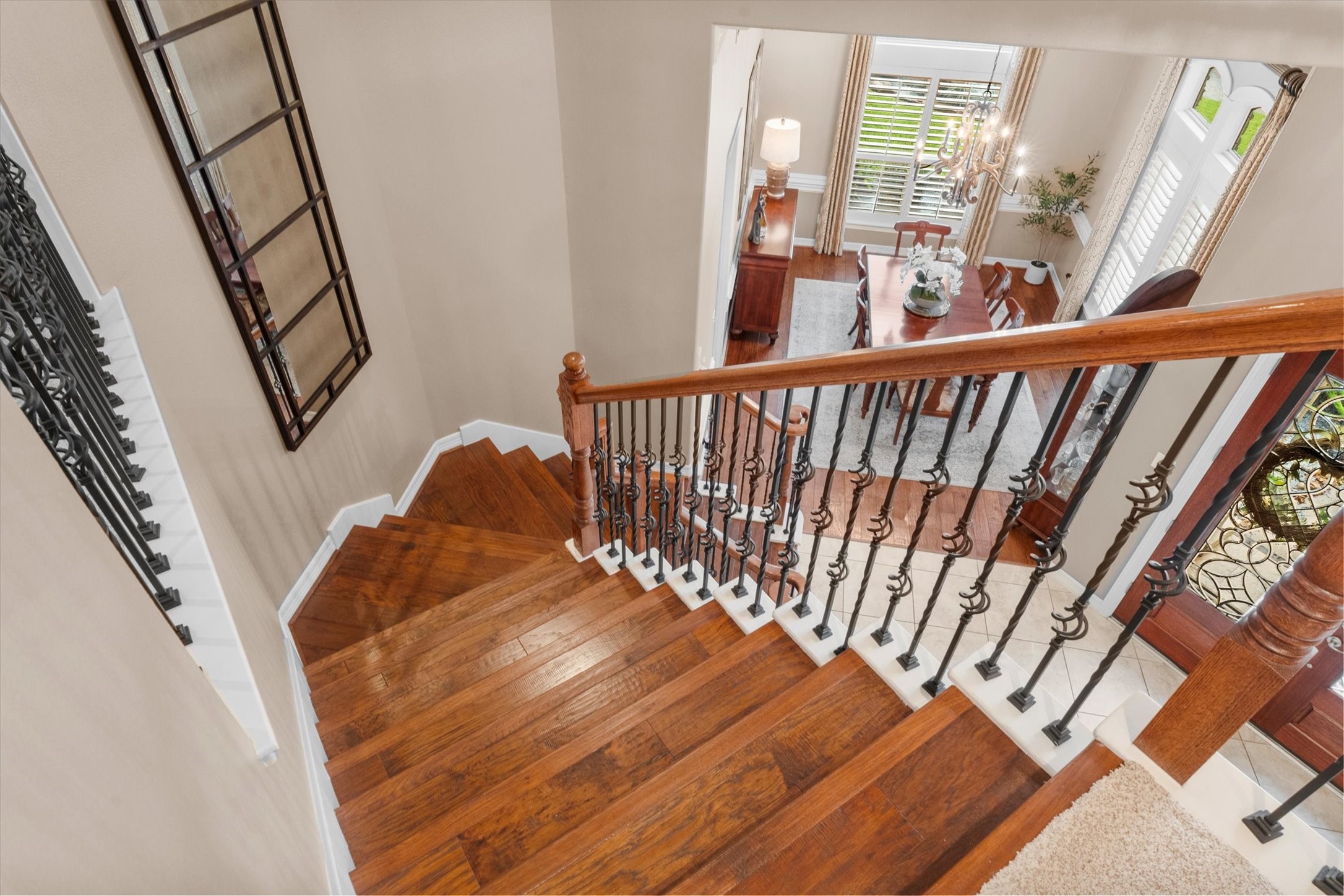 15415 Prade Ranch Lane Cypress, TX 77429 - Photo 26 of 50 Wooden Staircase opens to fantastic game room, billard room and well appointed media room