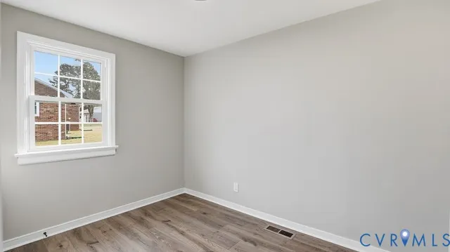 an empty room with a window