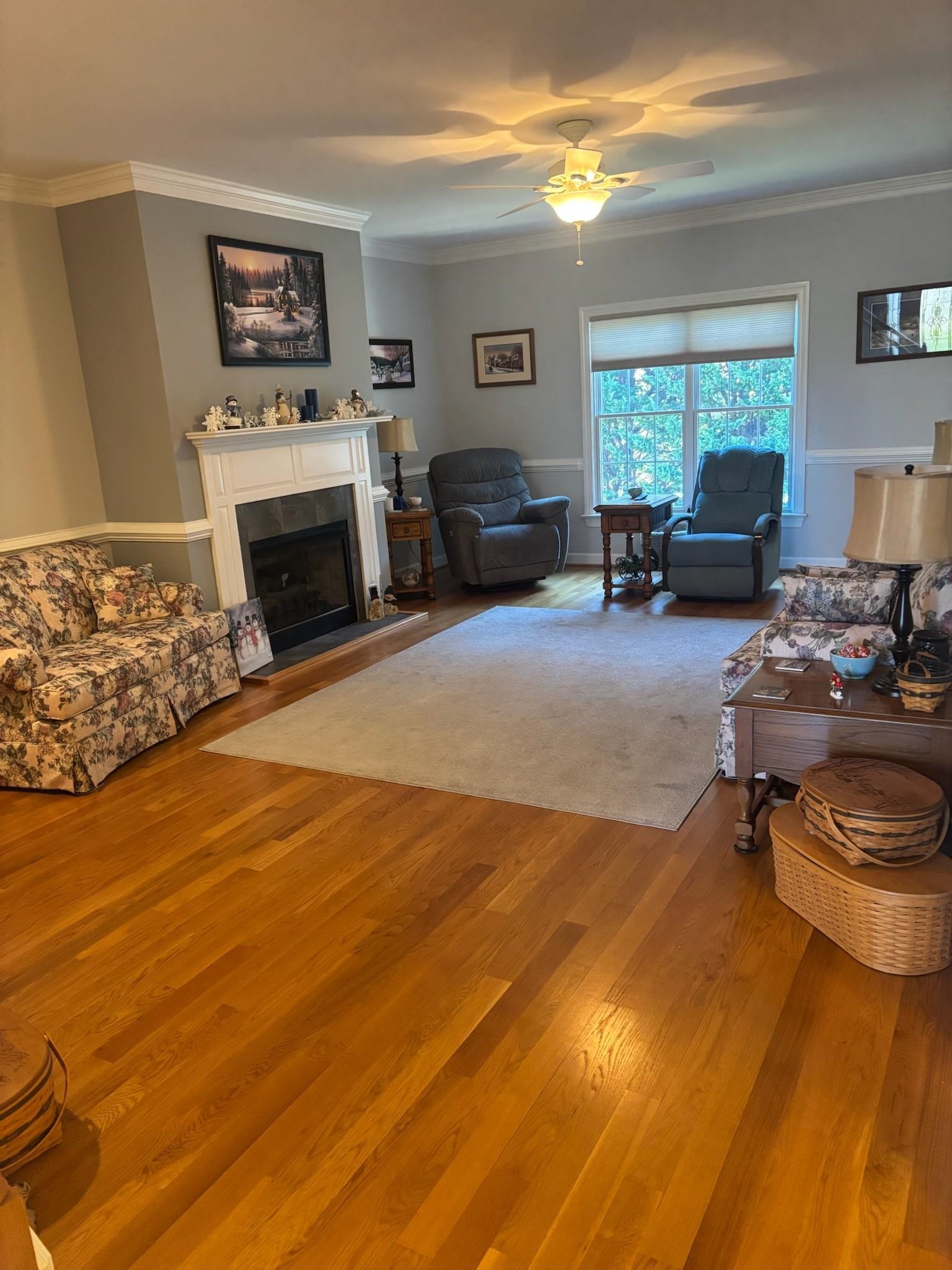 208 Morgan Court Waynesboro, VA 22980 - Photo 4 of 7 a living room with furniture and a fireplace