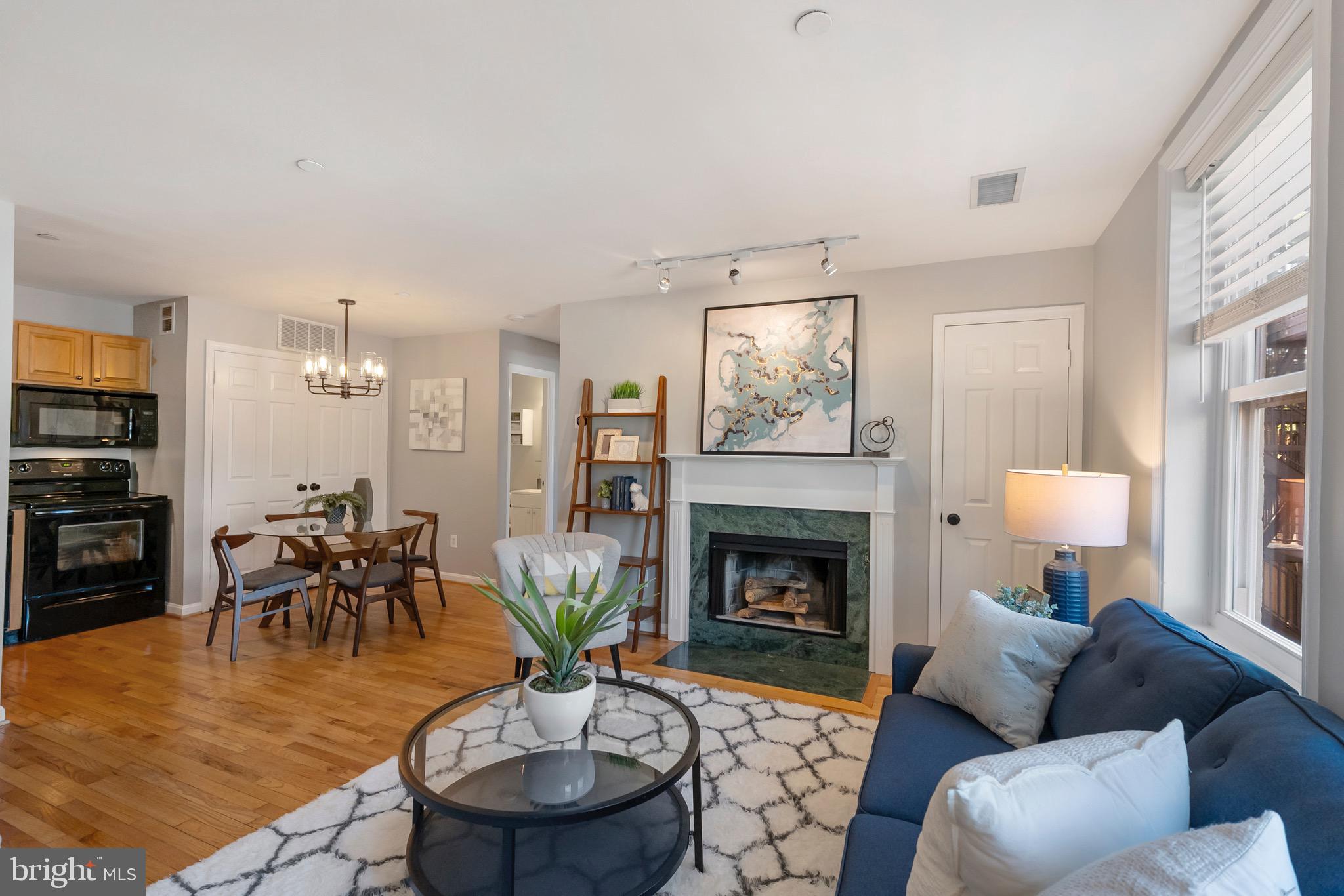 730 11th Street Northeast, Unit 203 Washington, DC 20002 - Photo 4 of 19 Living Room & Fire Place