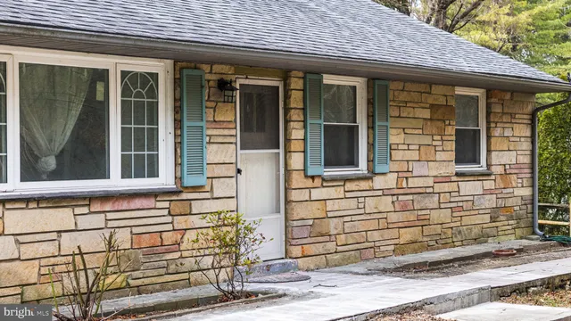 a front view of a house with a window