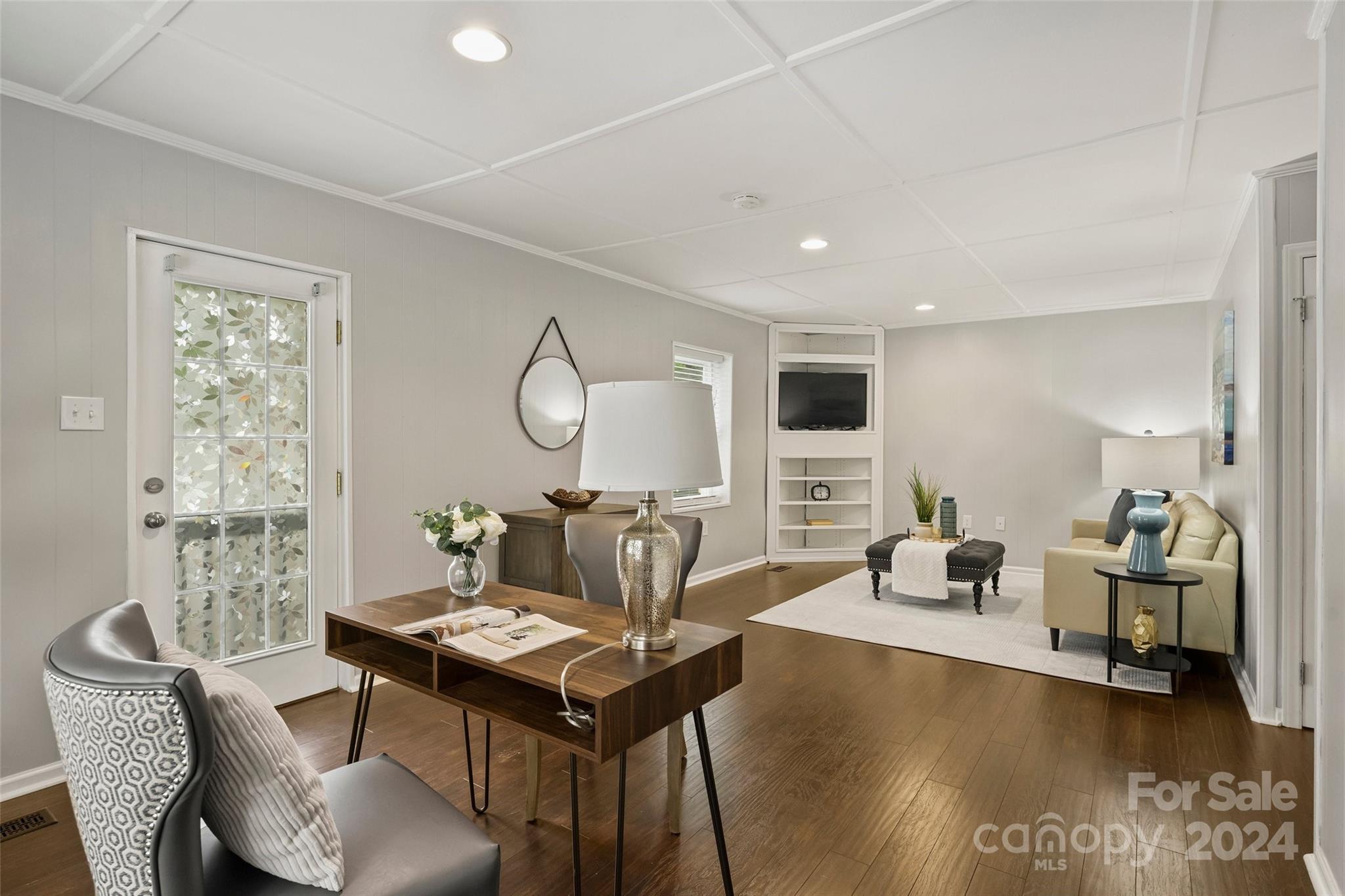 515 Bartling Road Charlotte, NC 28209 - Photo 15 of 42 a living room with furniture and wooden floor