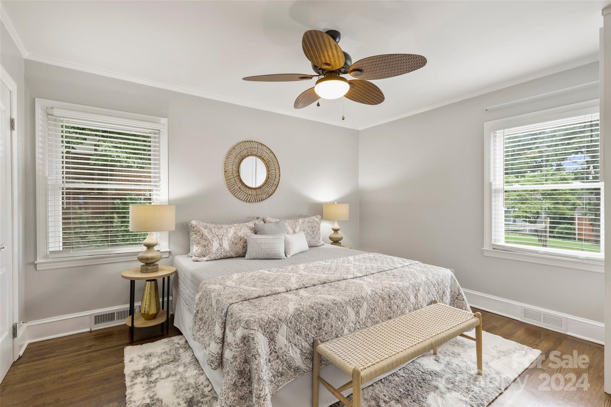 515 Bartling Road Charlotte, NC 28209 - Photo 20 of 42 a bedroom with a large bed and a window