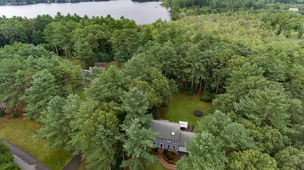 49 Point Of Pines Road Freetown, MA 02717 - Photo 30 of 32 an aerial view of residential house with outdoor space and trees all around