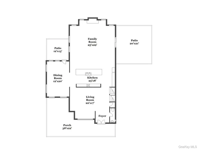 a picture of a bench in a white building