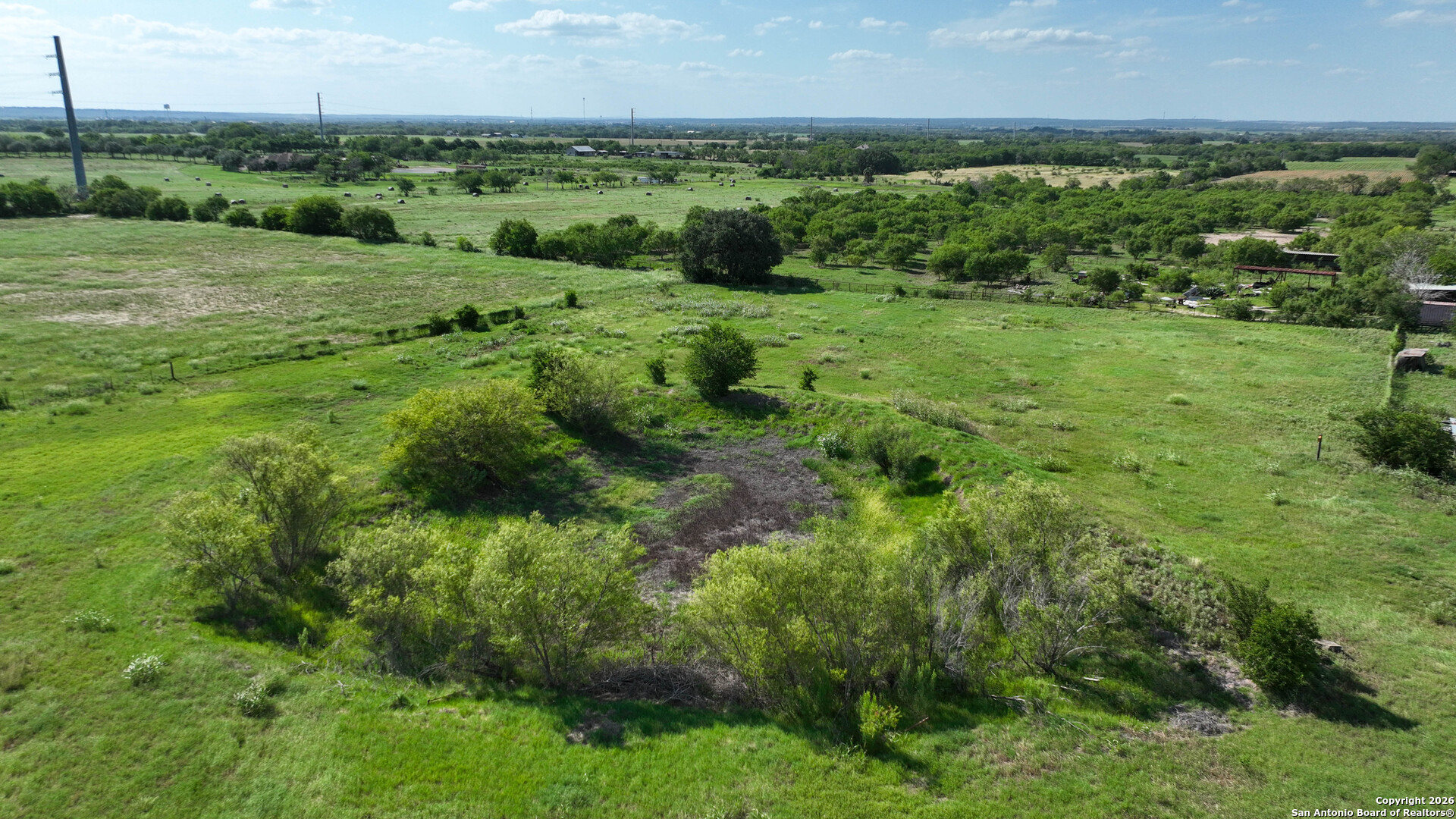 12725 Wisdom Road Atascosa, TX 78002 - Photo 10 of 18 a view of a green yard with large trees
