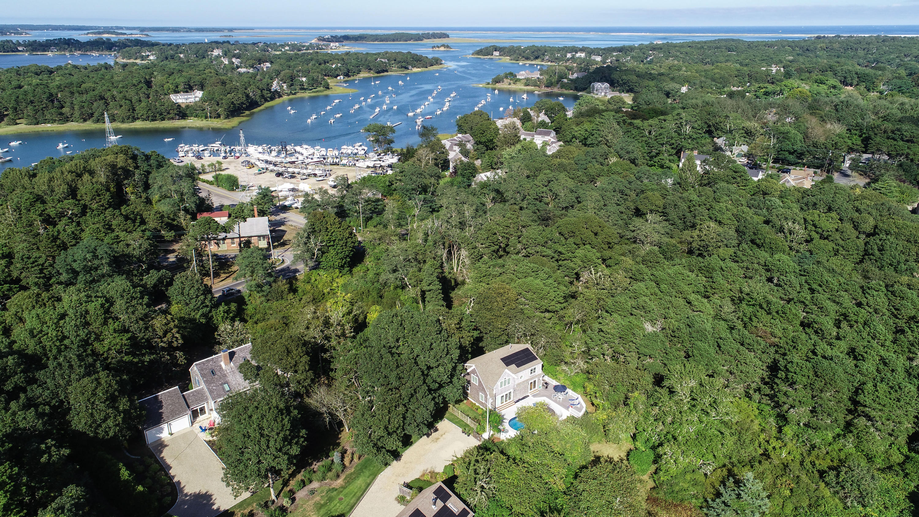 20 Lords Pond Road Chatham, MA 02650 - Photo 23 of 28 an aerial view of a house with a yard