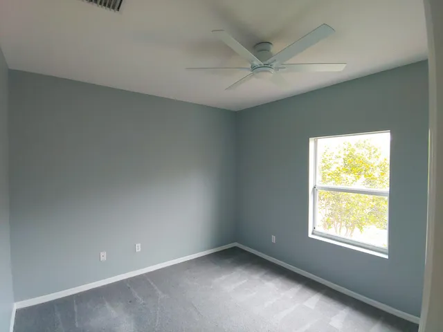 an empty room with a window