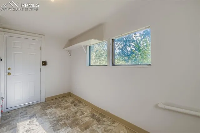 a view of lake with green space