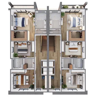 a cabinet with granite countertop lots of different kinds of painting