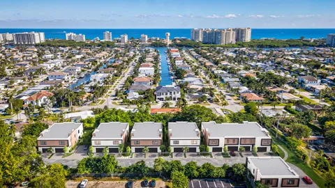 a view of a city that has tall buildings